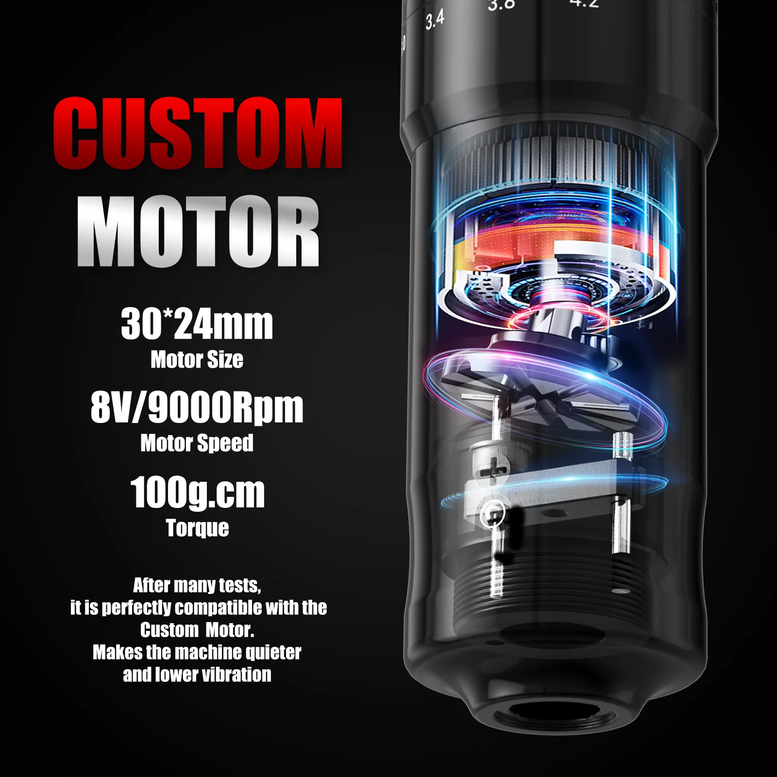 XNET F1 Wireless Tattoo Machine Pen 7 Adjustable Stroke Custom