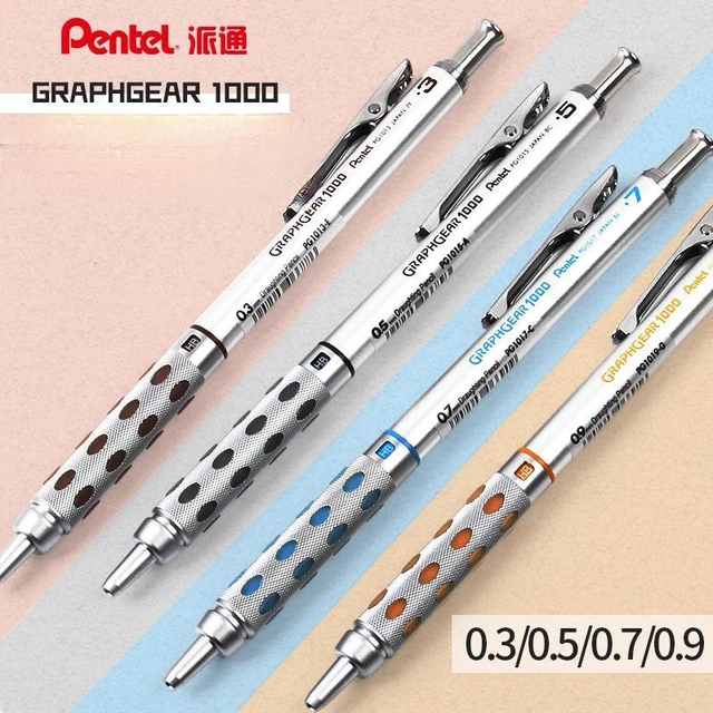 Japan Pentel Graphgear PG1000 0.3~0.9mm Drafting Mechanical Metal Rod Pencil  Pg 1013/1015/1017/1019 Student Office Design Artist - AliExpress
