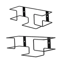 2Pcs Disposable Glove Dispenser Metal Glove Rack, Versatile Rubber Gloves Wall Mount Wire Rack Box for Kitchen Organizer Latex 1