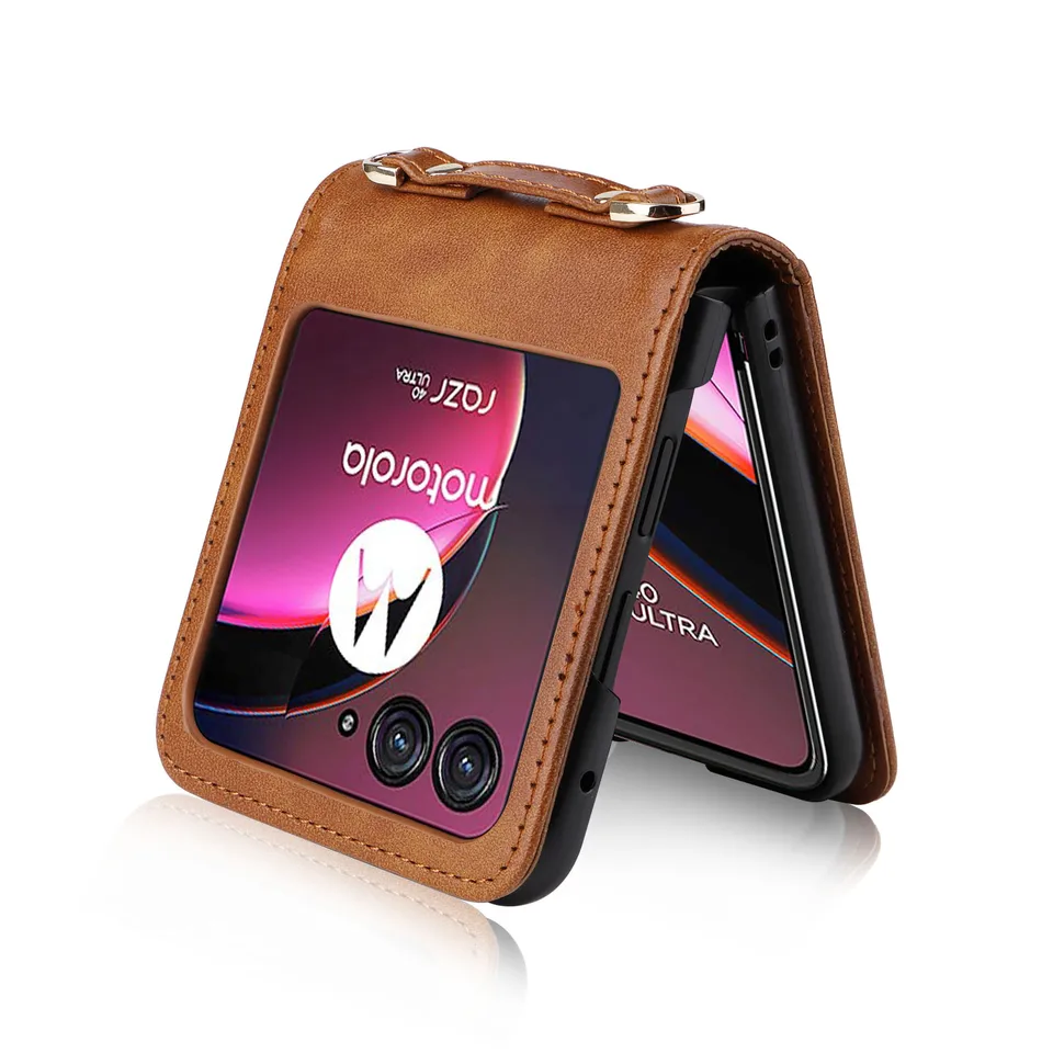 Coque Cuir Avec Anneau Pour Motorola Razr 2025/2024/2023 - Anti-rayures & Chocs - Rigide