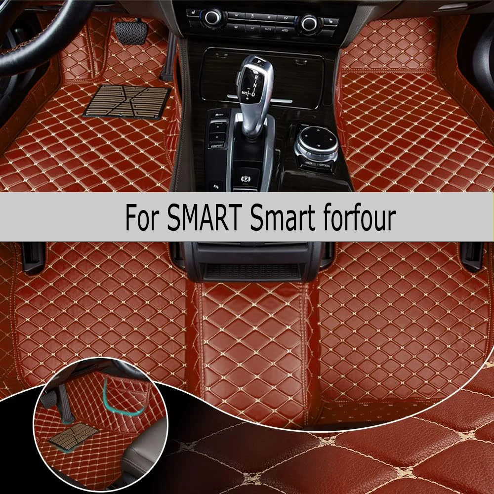 

HUTECRL Car Floor Mat For SMART Smart forfour 4seat 2016-2018 Year Upgraded Version Foot Coche Accessories Carpets