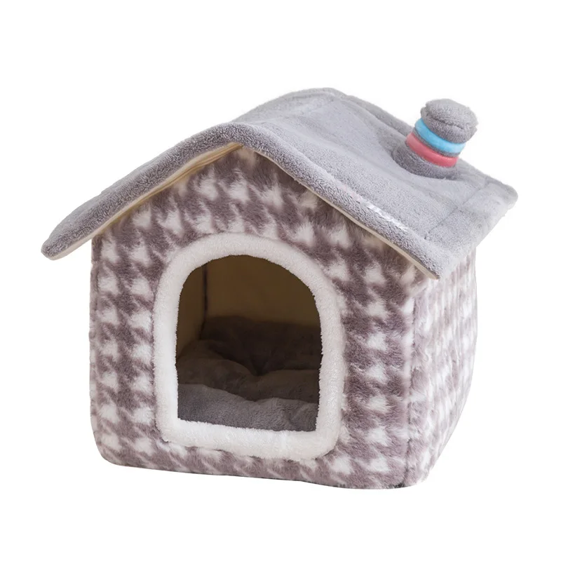 New Foldable Dog House Warm Sofa Kennel Bed Mat for Small Medium Large Dogs Cats Warm Puppy Cave Cat Nest Winter Pet Products