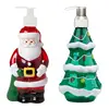 300ml Christmas Tree Santa Claus Soap Dispenser Refillable Bathroom Shampoo Bottle plastic Press Hand Sanitizer Emulsion Bottle 1