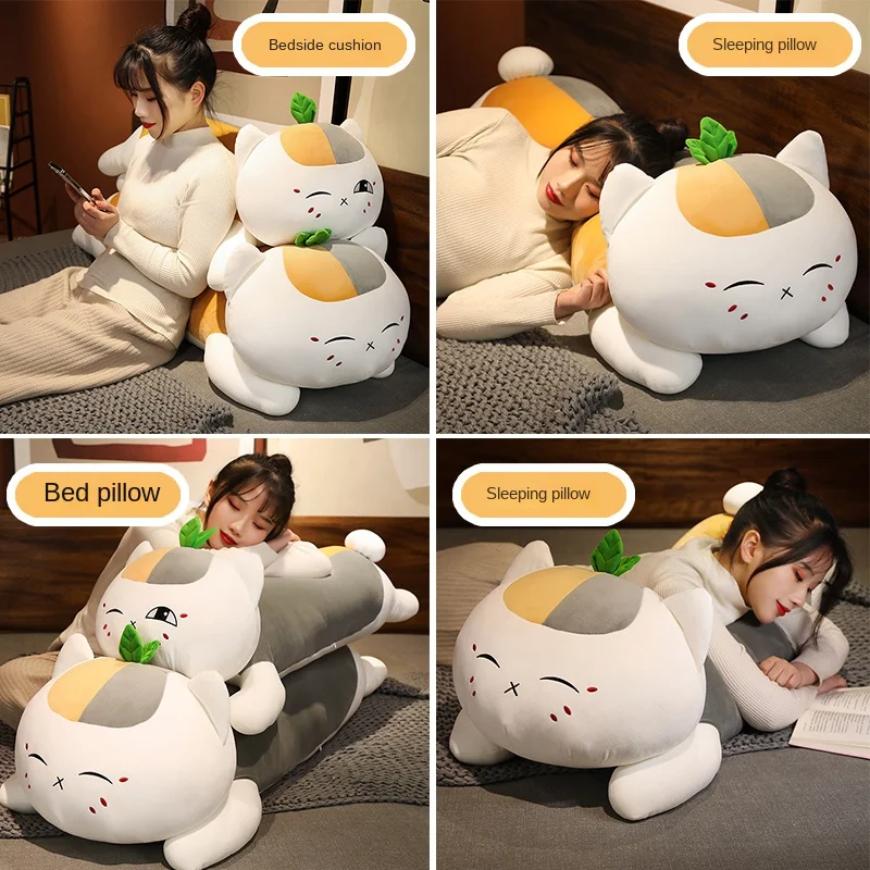 Cartoon Cat Teacher Plush Pillow Toy Anime Natsume Yuujinchou Nyanko Stuffed Cats Plushies Cushion Cute Soft Kids ToysHome Decor brauberg ручки стираемые гелевые kids among cats 12