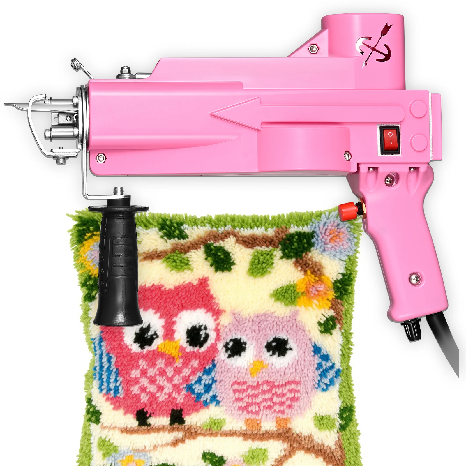 Electric Carpet Tufting Gun, 2 in 1, Both Cut Pile and Loop Pile, Hand Gun, Carpet Weaving, Flocking Machines, DIY Textile Gun