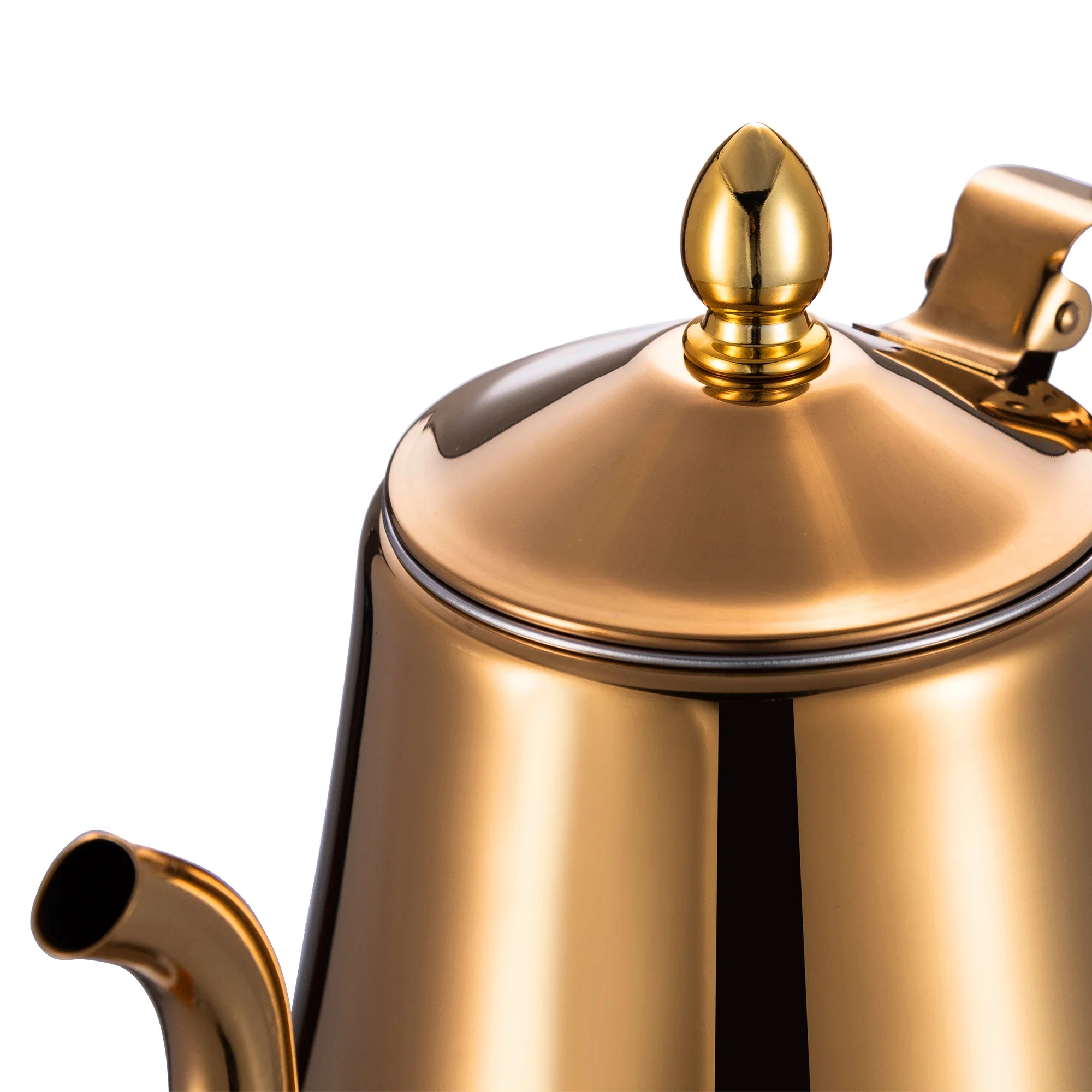 Description Picture 6 of item1.0L/1.5L/2.0L Stainless Steel Teapot, Tea Kettle with Removable Infuser for Loose Flower Tea Coffee Kettle for Stovetop Safe