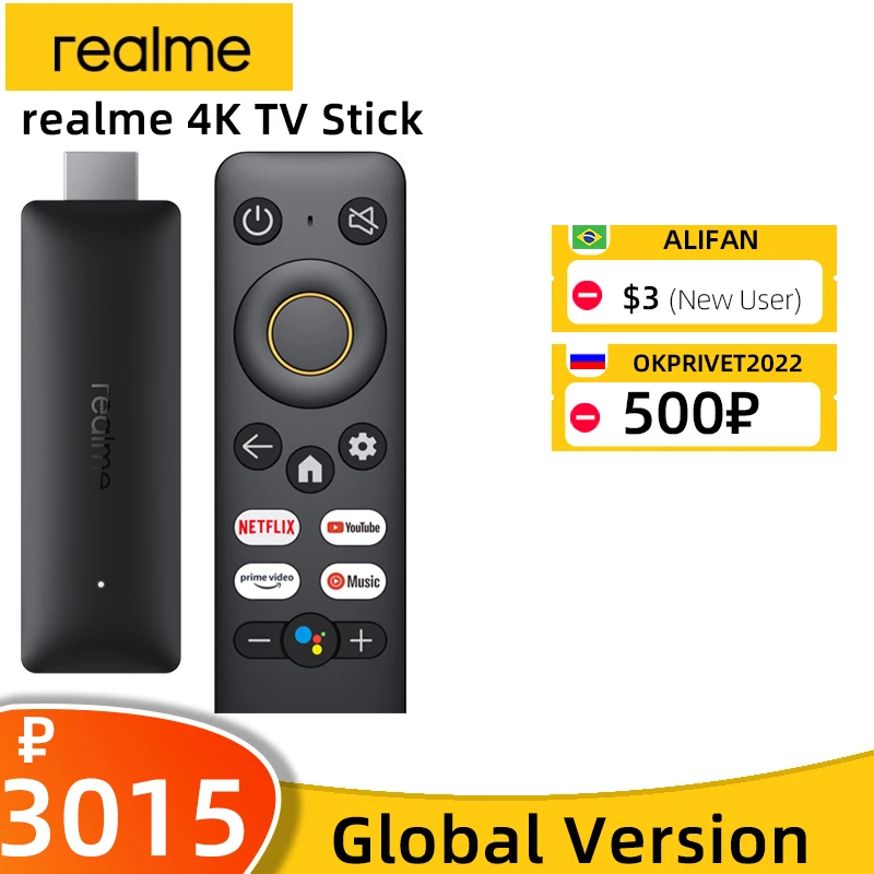 Смарт-ТВ realme 4K флешка для смартфона 2 ГБ 8 ARM Cortex A53 четырехъядерный процессор Bluetooth