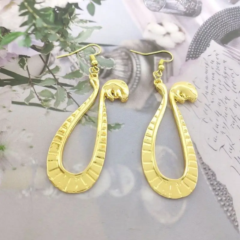Anime  Snake Drop Earrings Boa Hancock Een Stuk Sauron Cosplay Earring Ear Clip Jewelry Gift 4