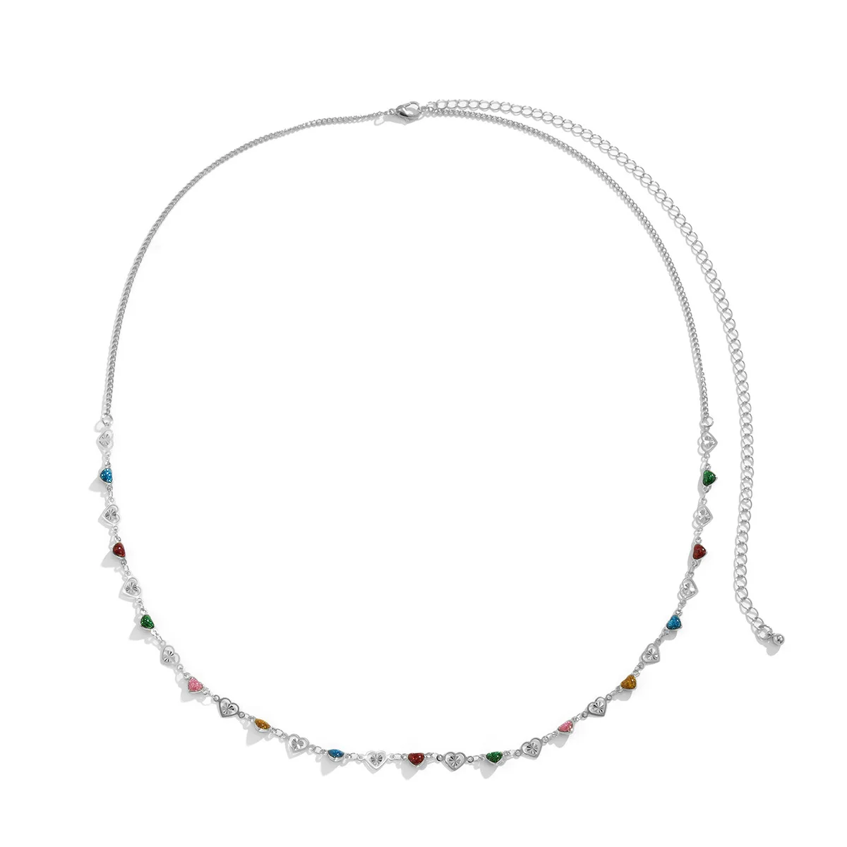 Sweet Cool Geometric Star Metal Waist Decoration Simple Body Charm Love Chain Sexy Waist Belly Chain  For women