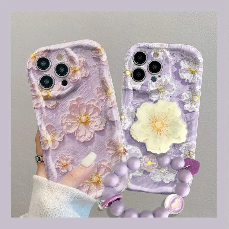 Floral Wave Beads Phone Case Cover
