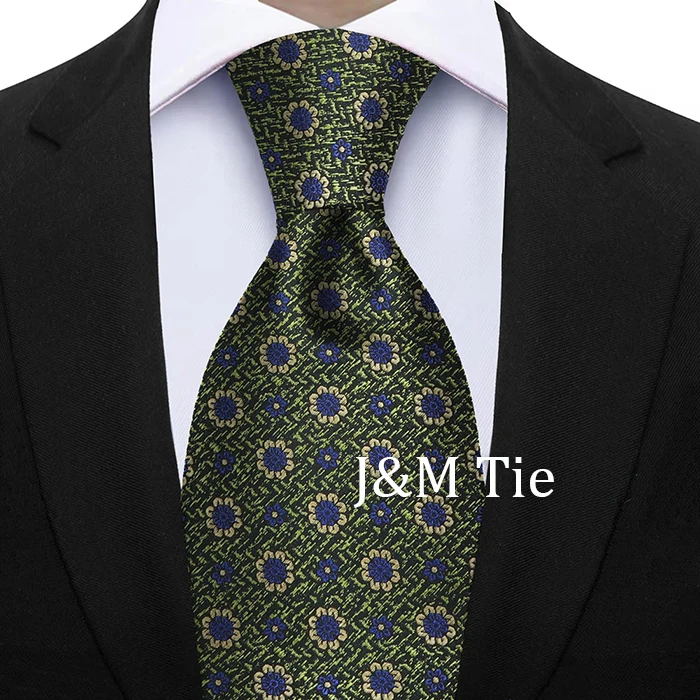 7 cm florale Seidenkrawatte für Männer, elegantes Pfauenblau, blaugrün, grau, meistverkaufte Business-Krawatte, Hochzeit, Büro, Modeaccessoires, Geschenk – Detail 38