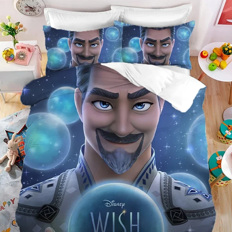 thumbnail image 1 of Disney Wish Asha funda nórdica con funda de almohada, dibujos animados de Anime, princesa Asha, juego de cama de Navidad, decoración de dormitorio, regalo para niños, 1 of 5