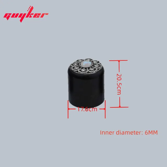 3 Pcs GUYKER Red sandalwood/Ebony Potentiometer Knob White