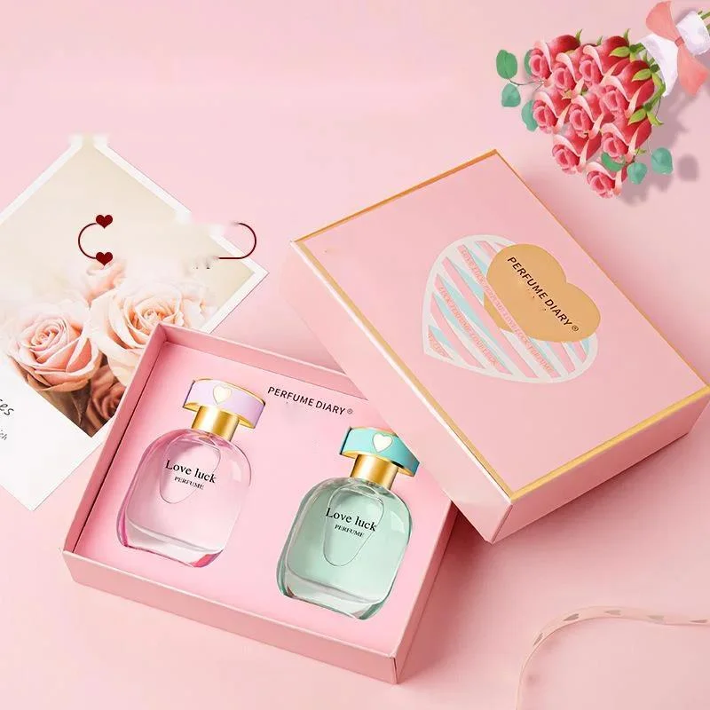 Nuova confezione regalo Hot Perfume Diary Love Lucky Perfume per San Valentino Due confezioni di fragranze di fiori e frutta di agrumi_voghion.com