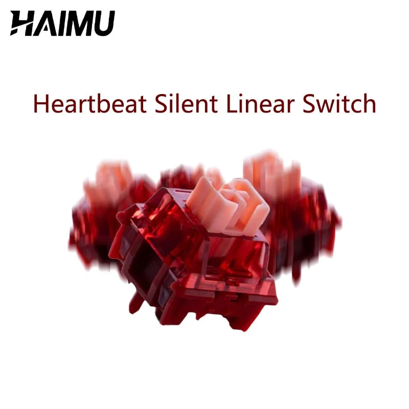 HAIMU 하트비트 사일런트 리니어 스위치 58g 5핀 핫스왑 게이머 기계식 키보드 스위치 공장 윤활 처리 AULA F75 AJAZZ용