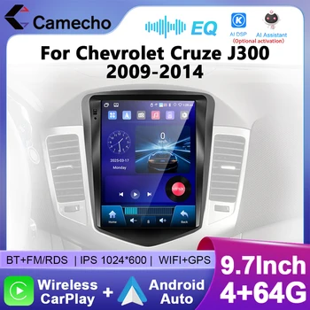 Camecho 4 + 64G Android Radio de coche para Chevrolet Cruze J300 2009-2014 Tesla estilo reproductor de vídeo Multimedia Carplay GPS Navi estéreo 1