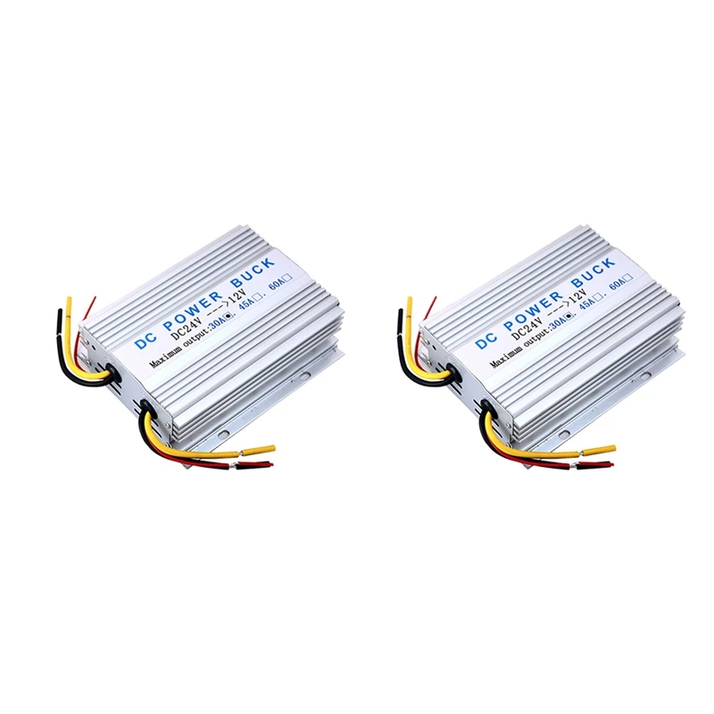 

2X DC-DC Step Down Voltage Converter Power Supply Buck Regulator 24V to 12V 30A Volt Reducer Transformer for Car Stereo