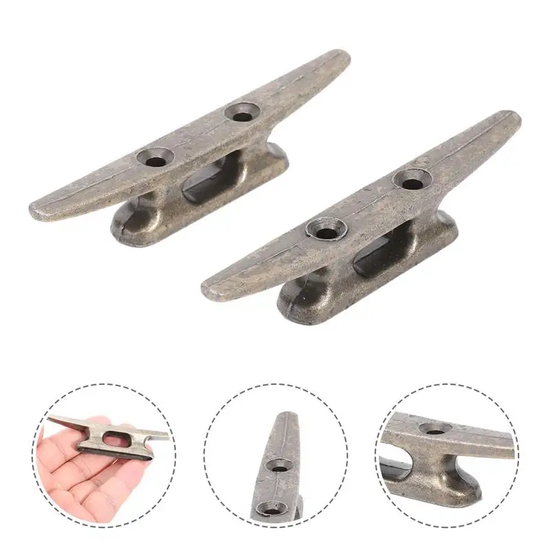 2pcs Zinc Alloy Open Base Light Weight Boat Mooring Accessories Boat Dock Cleats Marine Dock Cleat