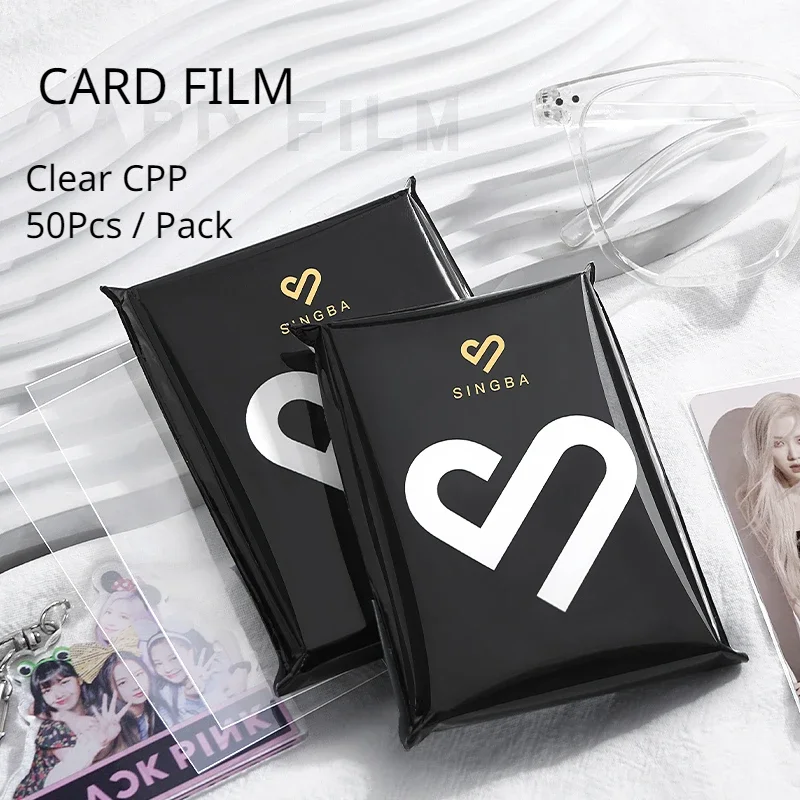 50pcs Korea Card Sleeves Clear Acid free-No CPP HARD 3 Inch Photocard Holographic Protector Film fit Kpop Album Binder clear sheets sleeve