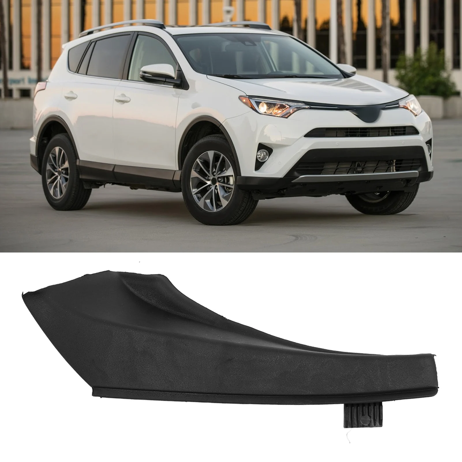 Fender To Cowl Hood Side Seal Black Front Wiper Side Cowl Extension Cover Replacement For RAV4 2013 -