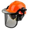 180 Degrees Adjustable Helmet Outdoor Garden Hat Splash Proof Full Face Mesh Forestry Metal Visor Grass Trimmer Protective 1