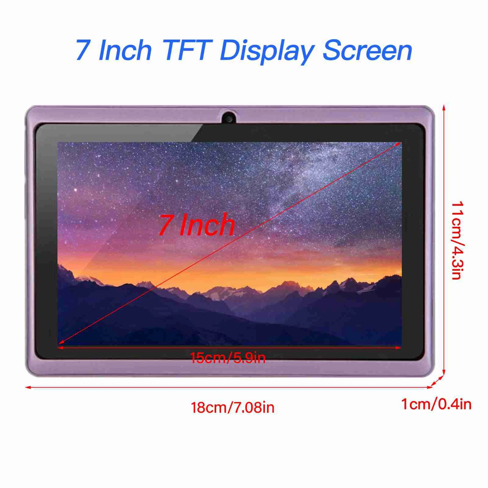 【신제품】7인치 디스플레이 화면 태블릿 0.3MP 듀얼 카메라 1G+8G 1024x600 태블릿(안드로이드 7.0 듀얼 카메라 태블릿용)