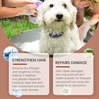 Dog Shampoo Conditioner Moisturizing for Sensitive Skin PH Balanced Anti Itching Flea Killer Dirt Mite Removal Pet Cleaning Foam 6