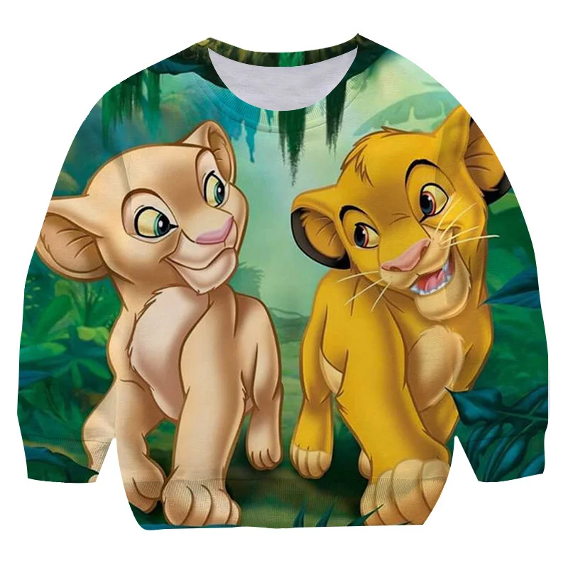 Sudadera con estampado de Simba para ninos y ninas Jersey de invierno con estampado de El Rey Leon ropa de calle para ninos de 1 a 14 anos AliExpress