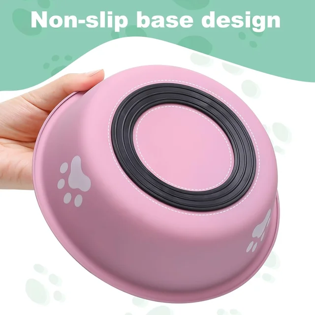 Dog Bowls Stainless Steel Dogs Feeding Bowls With Non-Slip Silicone Sole Dog Food Water Bowl Pet Bowl Dog Dishes For Dog Cat Pet 5