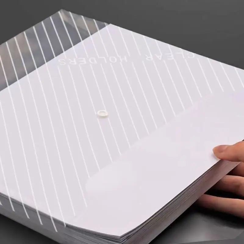 버튼 잠금 디자인의 20개 혼합 색상 접이식 파일 가방, 사무실 정리함 및 학교 용품에 적합