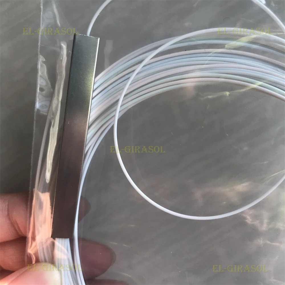 Original 10pcs/lot 1x2 1x4 1x8 1x16 fiber optic PLC splitter without connector cable 0.9mmMini Blockless 2 4 Ports