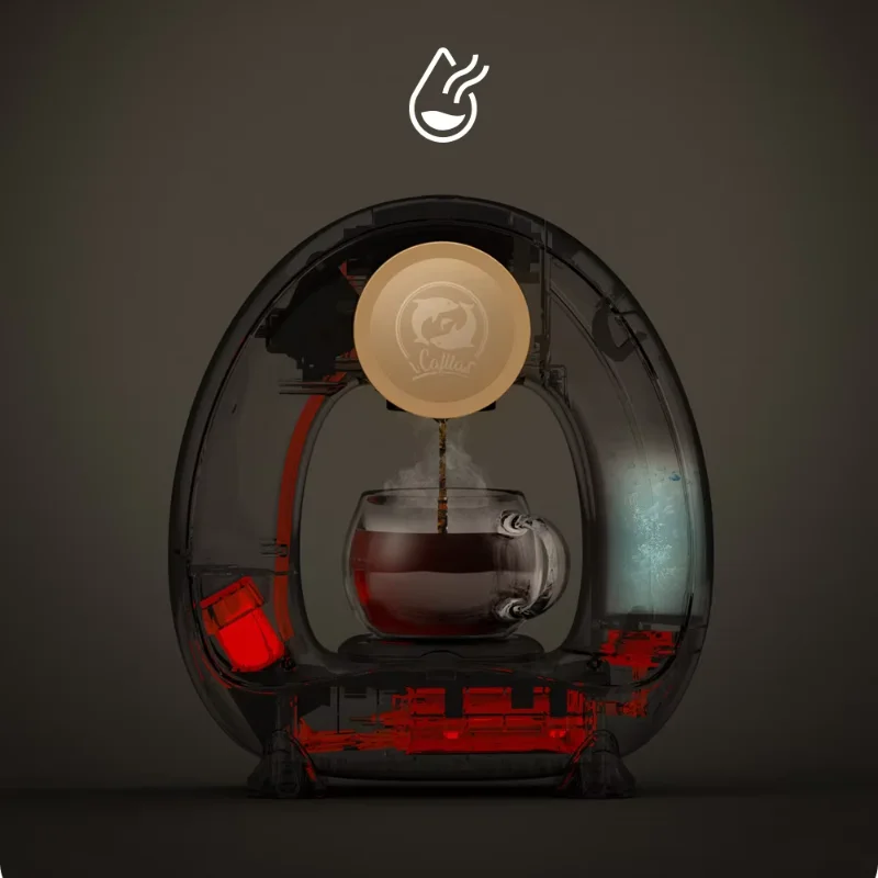 K cup Capsule Coffee Machine Household Semi-automatic Small Coffee Machine 1400W Mini American Coffee Machine 5