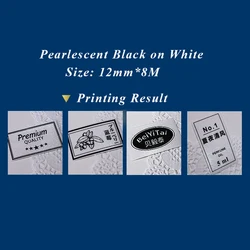 Vibrant Checkered/Star Label Tape - 12/18/24mm, 1-Pack - 12mm (Black on white)
