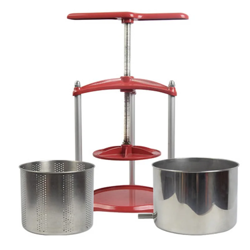 Cheese Tincture Herb Fruit Wine Manual Press Extractor Stainless Steel Barrels Press Machine for Juice, Vegetable,Wine,Olive