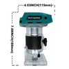 Brushless Electric Trimmer 5-speed Trimming Woodworking Machine Wood Router Milling Engraving Slotting For Makita 18V Battery 3