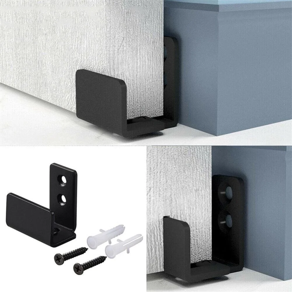 Description Picture 3 of itemDoor Floors Sliding Guide Bottom Barn Door Guide Roller Decor Hardware Wall Mount Door Guides Slotted Swing Stop