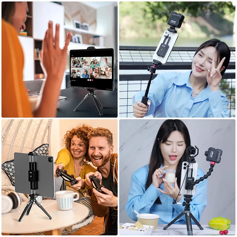 Ulanzi ST-29 Universal Tablet Tripod Mount Stand Phone Holder w Cold Shoe For iPhone iPad Air Pro Horizontal Vertical Shooting