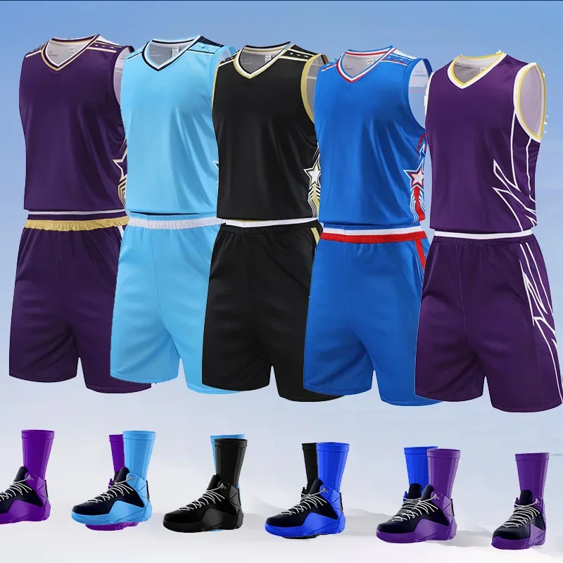 Quick Dry Basketball Uniform Set for Children Student Competition Training Vest Shirt Team Customization Sports Wear from China