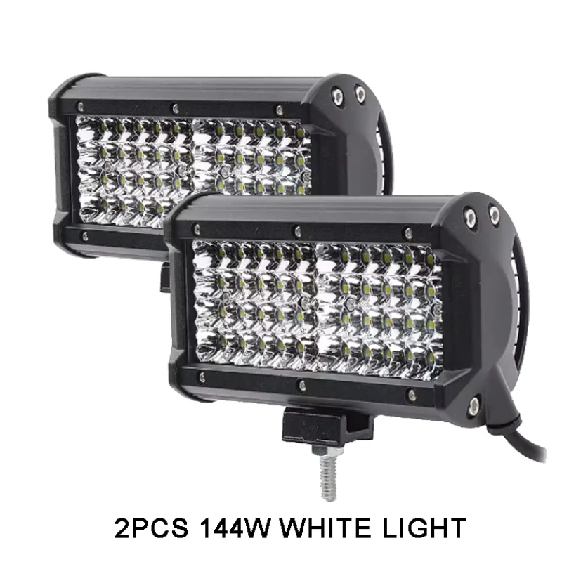 High-Performance Yellow LED Work Light - 120W 3000K Sunlight Effect for Vehicles