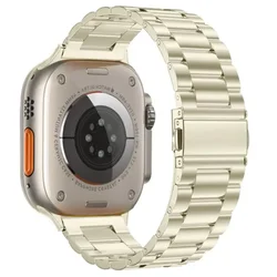 Premium Stainless Steel Metal Link Bracelet for 38mm 40mm  41mm (Vintage gold 8)