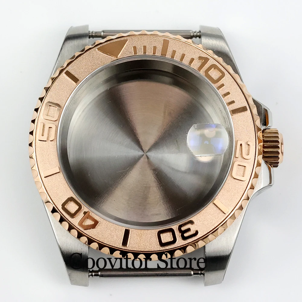 Rose Gold silver NH35 Case Sapphire Crystal Stainless Steel for submariner gmt NH34 NH35 NH36 Automatic Movement Watch Case