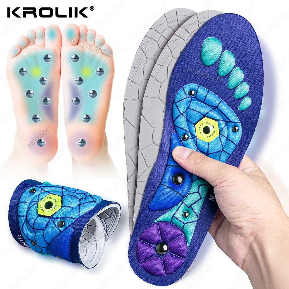 Plantillas magnéticas de soporte para arco de acupresión, masaje para aliviar el dolor en el pie, plantillas adelgazantes magnéticas, mejorar la circulación sanguínea 1