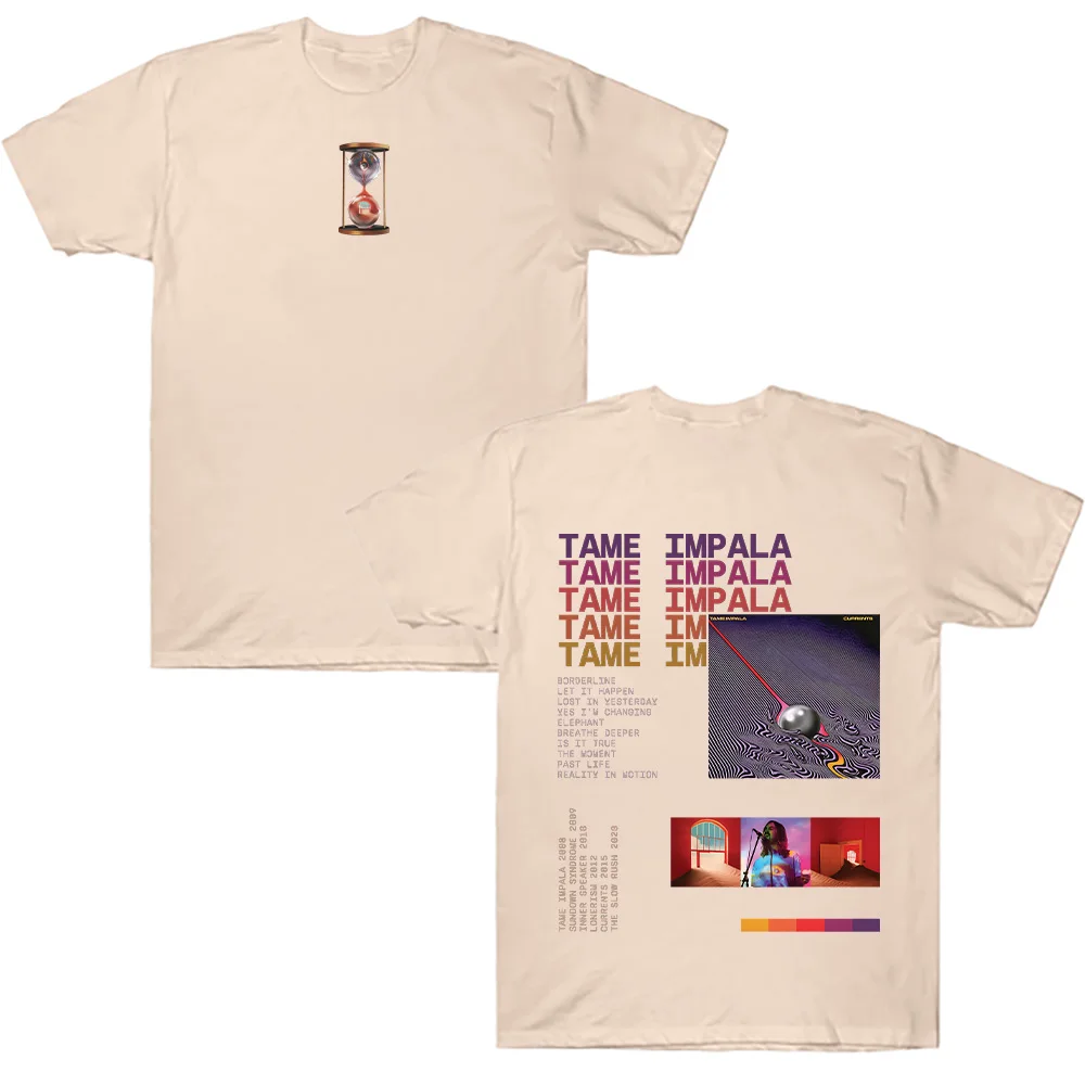 Tame Impala T-Shirts Vintage Tame Impala Currents Grafik-T-Shirt Unisex trendige Baumwoll-T-Shirts Sommer neues Design Geschenk für Fans T-Shirts