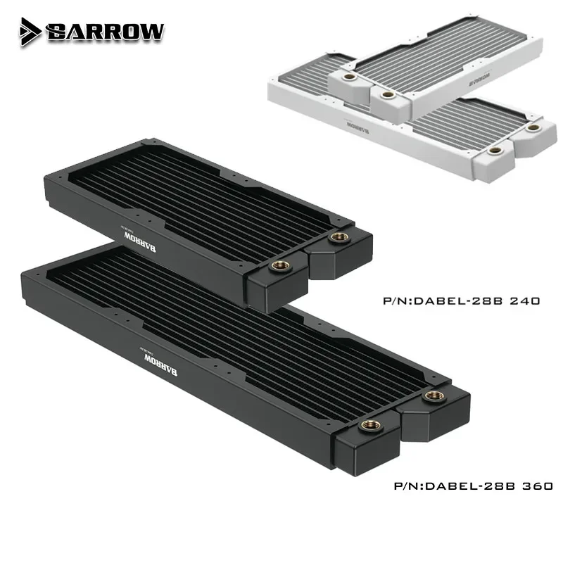 Barrow 28 мм толщина меди 240/360 мм радиатор G1/4 резьбовое использование для 12 см вентиляторов ПК мод водяное охлаждение 