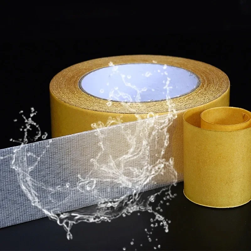 Double Sided Cloth Base Tape Translucent Waterproof Mesh Tape Traceless High Viscosity Carpet Adhesive Strong Fixation Car Double Sided Tape Double Sided Tape Car Adhesive Tape Adhesive Cloth Tape