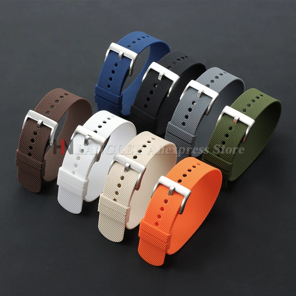Premium Silicone Sport Watch Band - Soft Rubber Wristband
