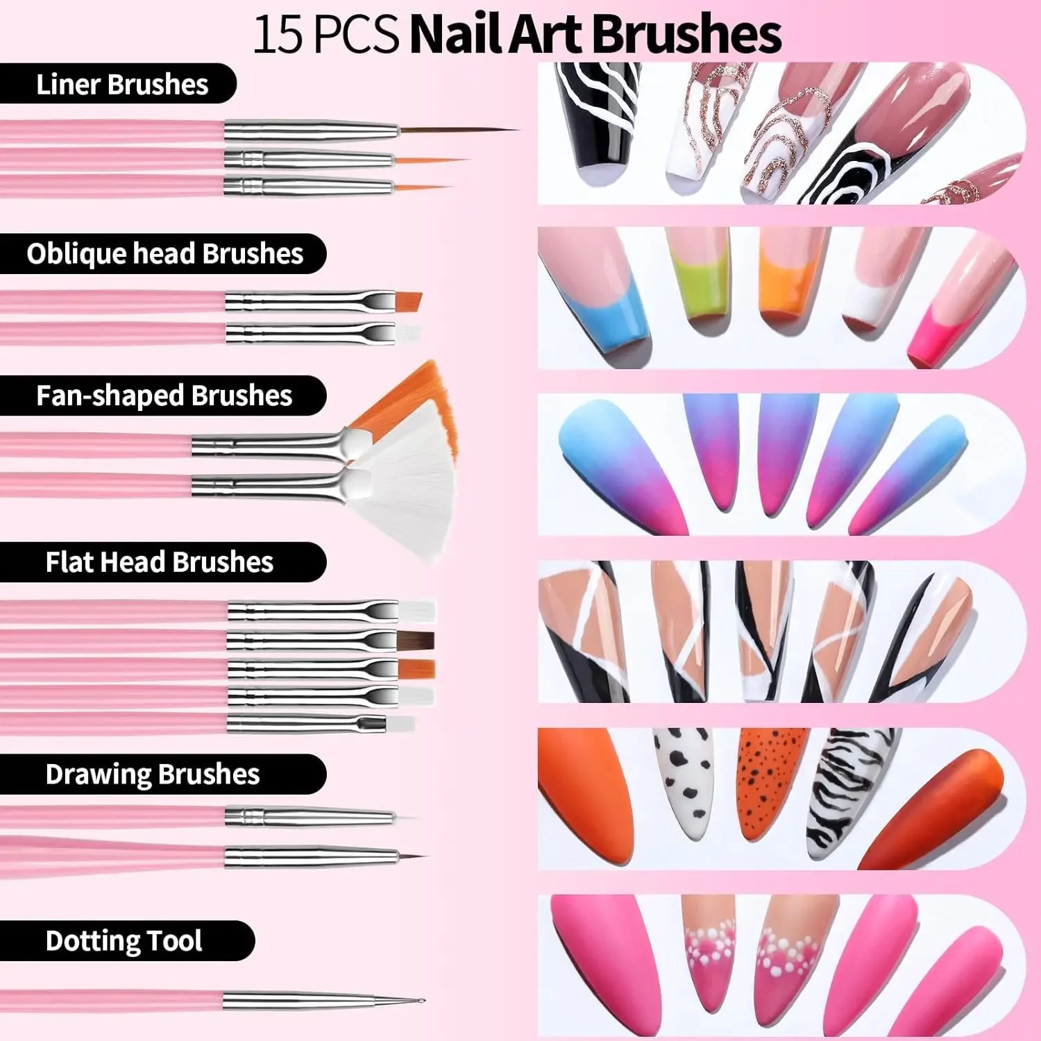 Professional Nail Art Kit: Complete with Brushes, Dotting Pens, Holders & Essential Tools. Perfect for Salon Pros & Home DIY - 2