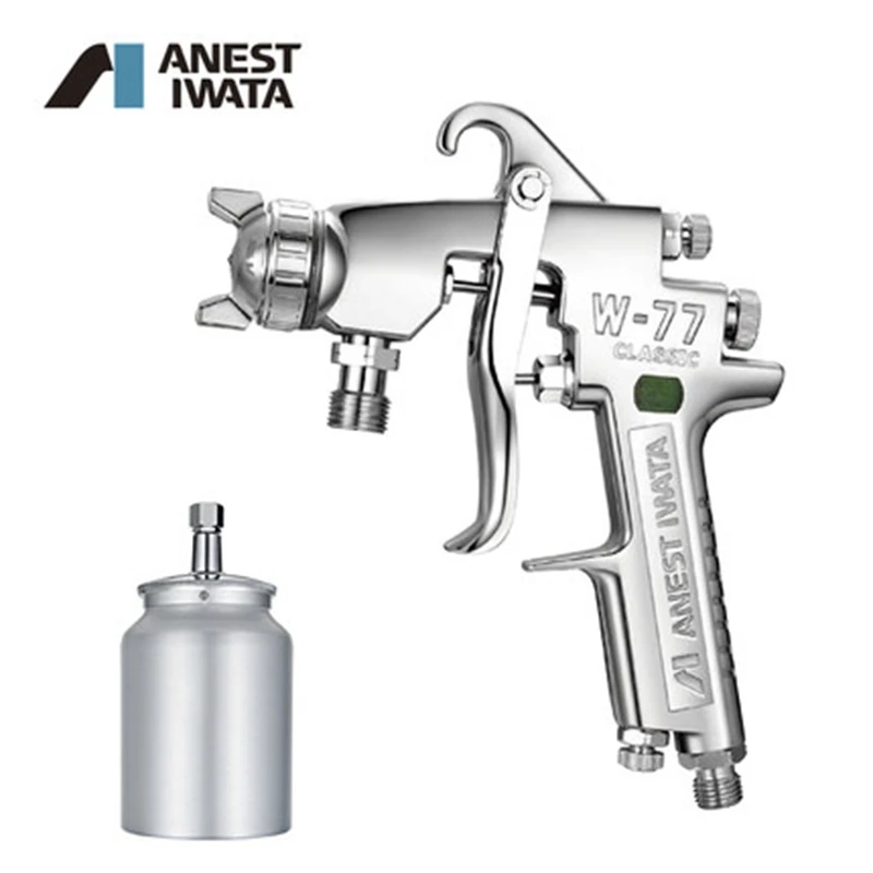 전문가용 오리지널 일본 Anest Iwata W-71C 스프레이건, 컵 전동 공구 포함, 페인트 자동차 공압 부품, 스프레이건 s W77C