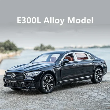 1:24 Mercedes Benz E300L E-cless Sport Simulation Diecast Metal Alloy Model car Sound Light Pull Back Collection Kids Toy Gift