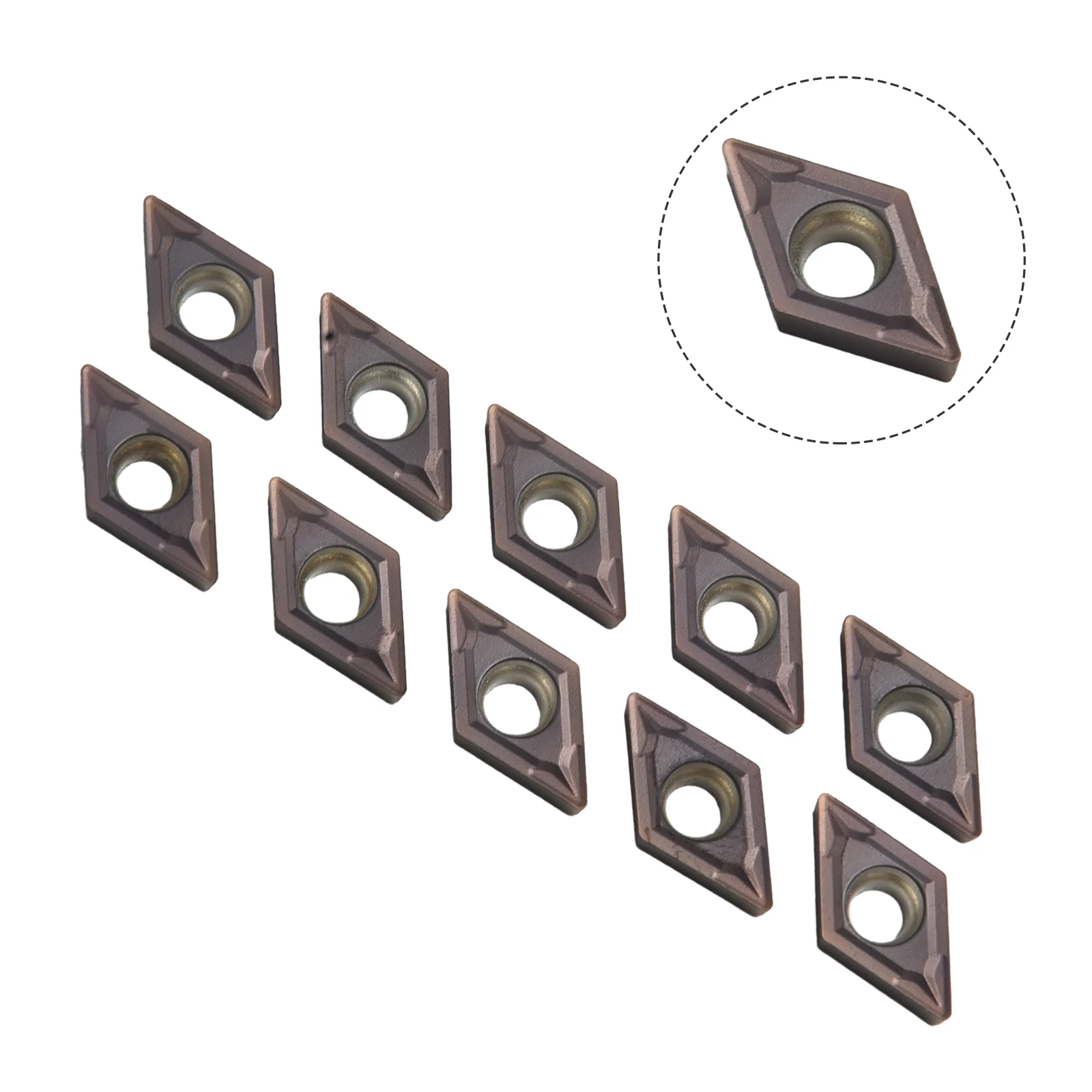 

Инструмент для фрезы, карбидные вставки, аксессуары, 10 шт. DCMT 2-1-SM DCMT070204 SM IC907 для нержавеющей стали, Индексируемые, практичные